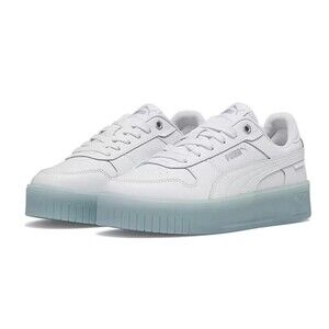 New PUMA Carina Street Iced Women's Sneakers Shoes Size 7.5 M White / Blue